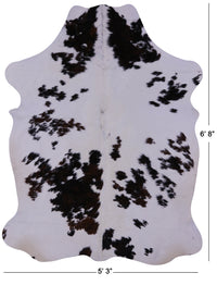 Thumbnail for Black & White Natural Cowhide Rug - Large 6'8