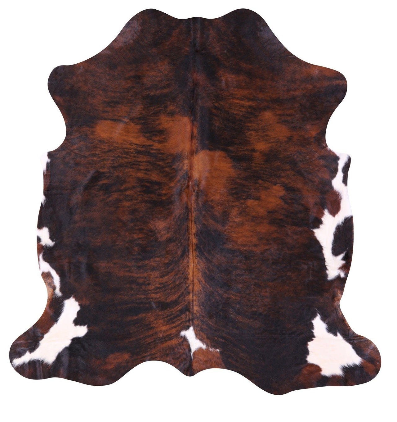 Tricolor Natural Cowhide Rug - Large 6'7"H x 6'5"W