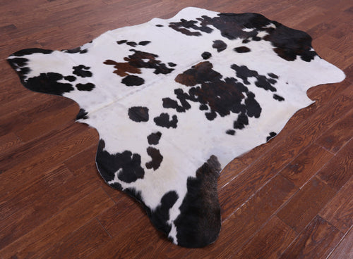 Black & White Natural Cowhide Rug - Large 6'11