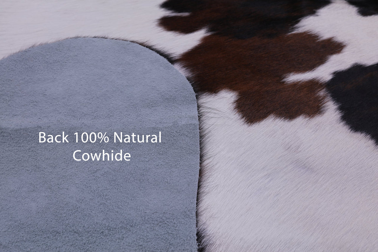 Black & White Natural Cowhide Rug - Large 6'11"H x 6'8"W