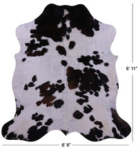 Thumbnail for Black & White Natural Cowhide Rug - Large 6'11