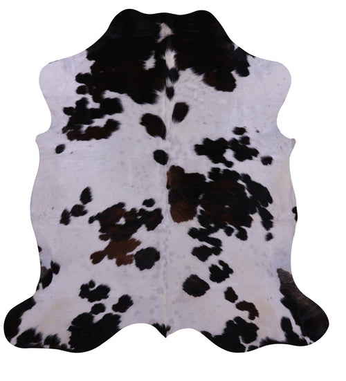Black & White Natural Cowhide Rug - Large 6'11