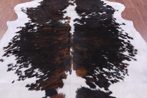 Black & White Natural Cowhide Rug - Large 6'11