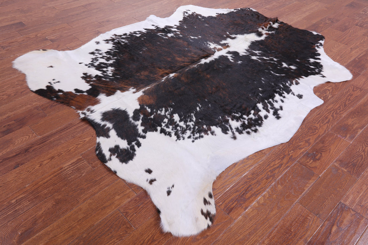 Black & White Natural Cowhide Rug - Large 6'11"H x 6'1"W