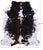 Black & White Natural Cowhide Rug - Large 6'11"H x 6'1"W