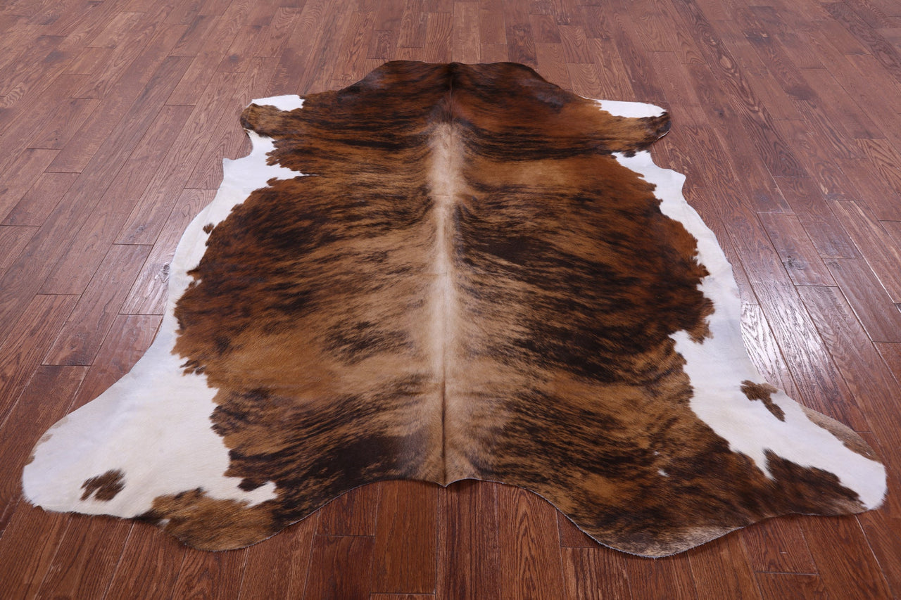 Brindle Natural Cowhide Rug - Large 6'11"H x 6'4"W