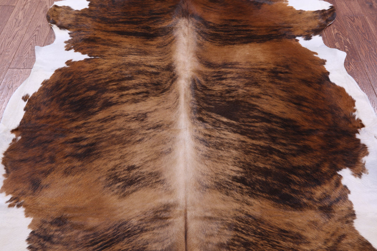 Brindle Natural Cowhide Rug - Large 6'11"H x 6'4"W