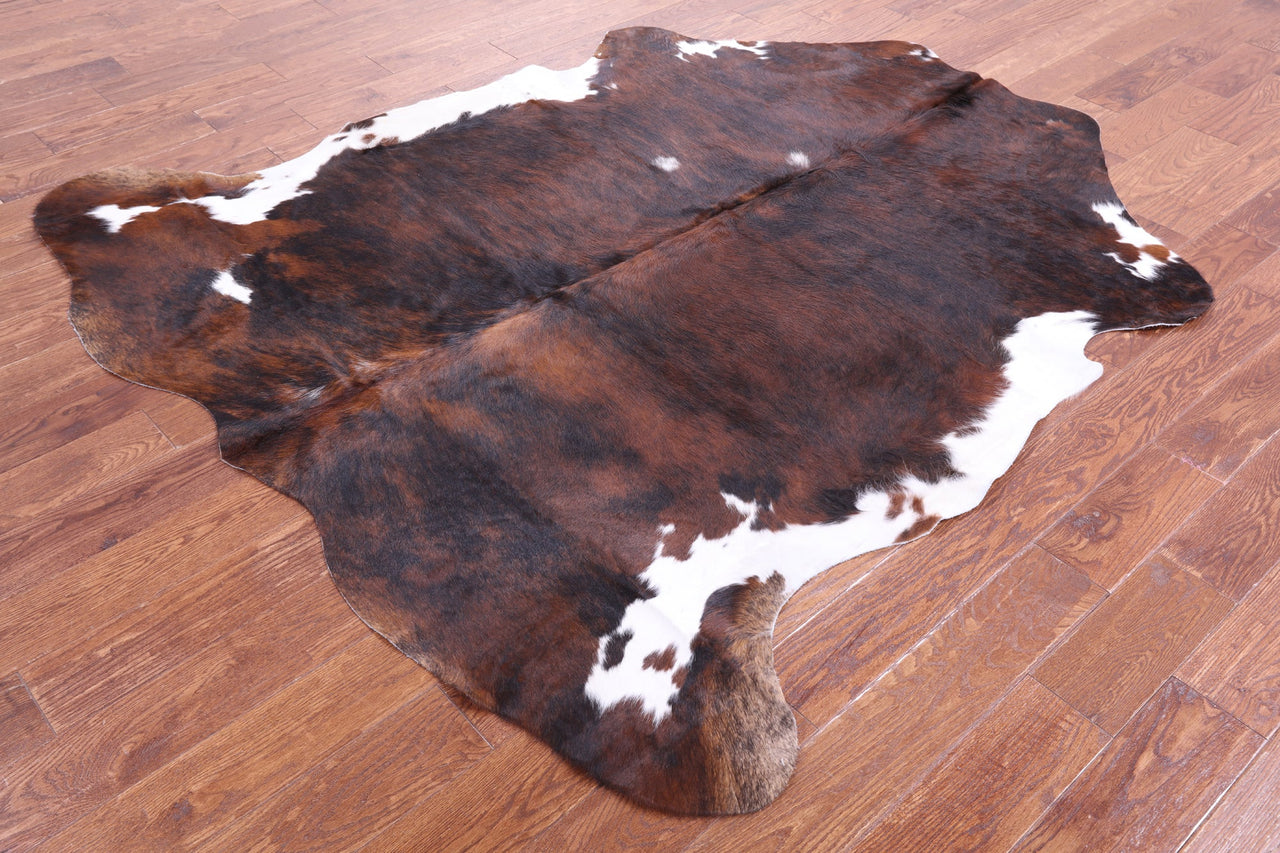 Tricolor Natural Cowhide Rug - Large 7'0"H x 6'5"W