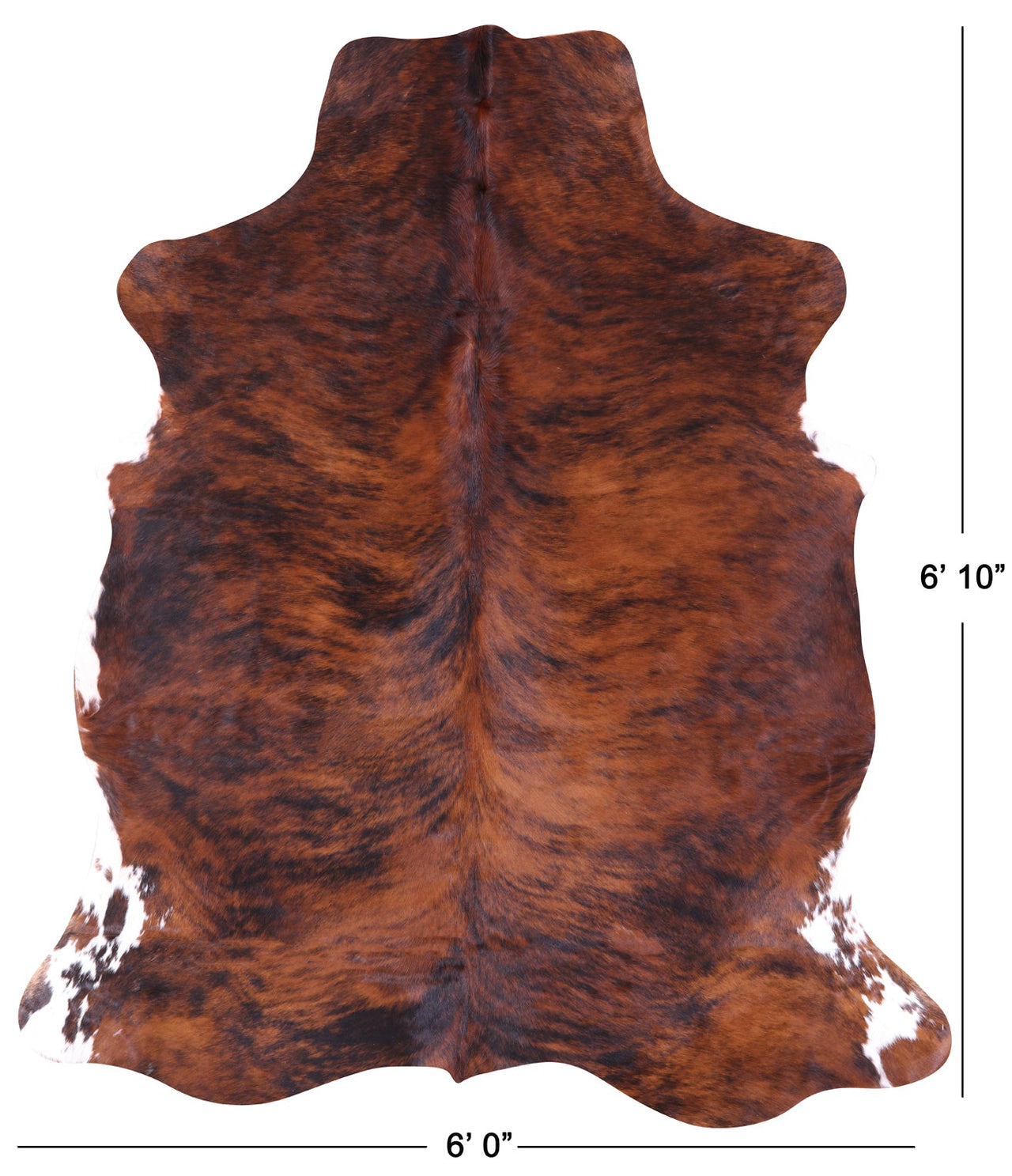 Brindle Natural Cowhide Rug - Large 6'10"H x 6'0"W