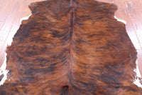 Thumbnail for Brindle Natural Cowhide Rug - Large 6'10