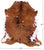 Brown & White Natural Cowhide Rug - Large 6'7"H x 6'3"W