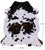 Tricolor Natural Cowhide Rug - Large 6'11"H x 6'6"W