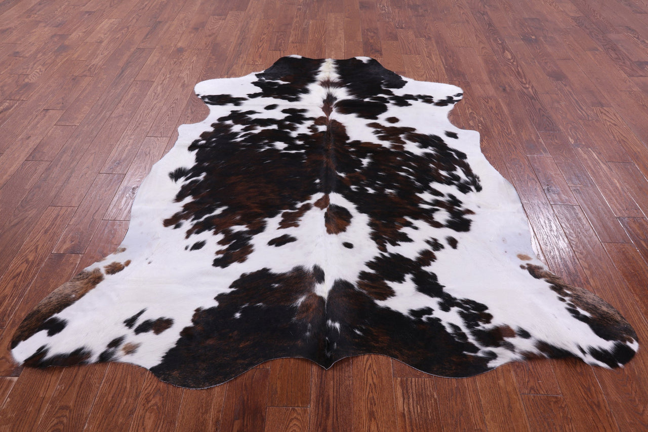 Tricolor Natural Cowhide Rug - XLarge 7'1"H x 6'10"W