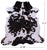 Tricolor Natural Cowhide Rug - X-Large 7'1"H x 6'10"W