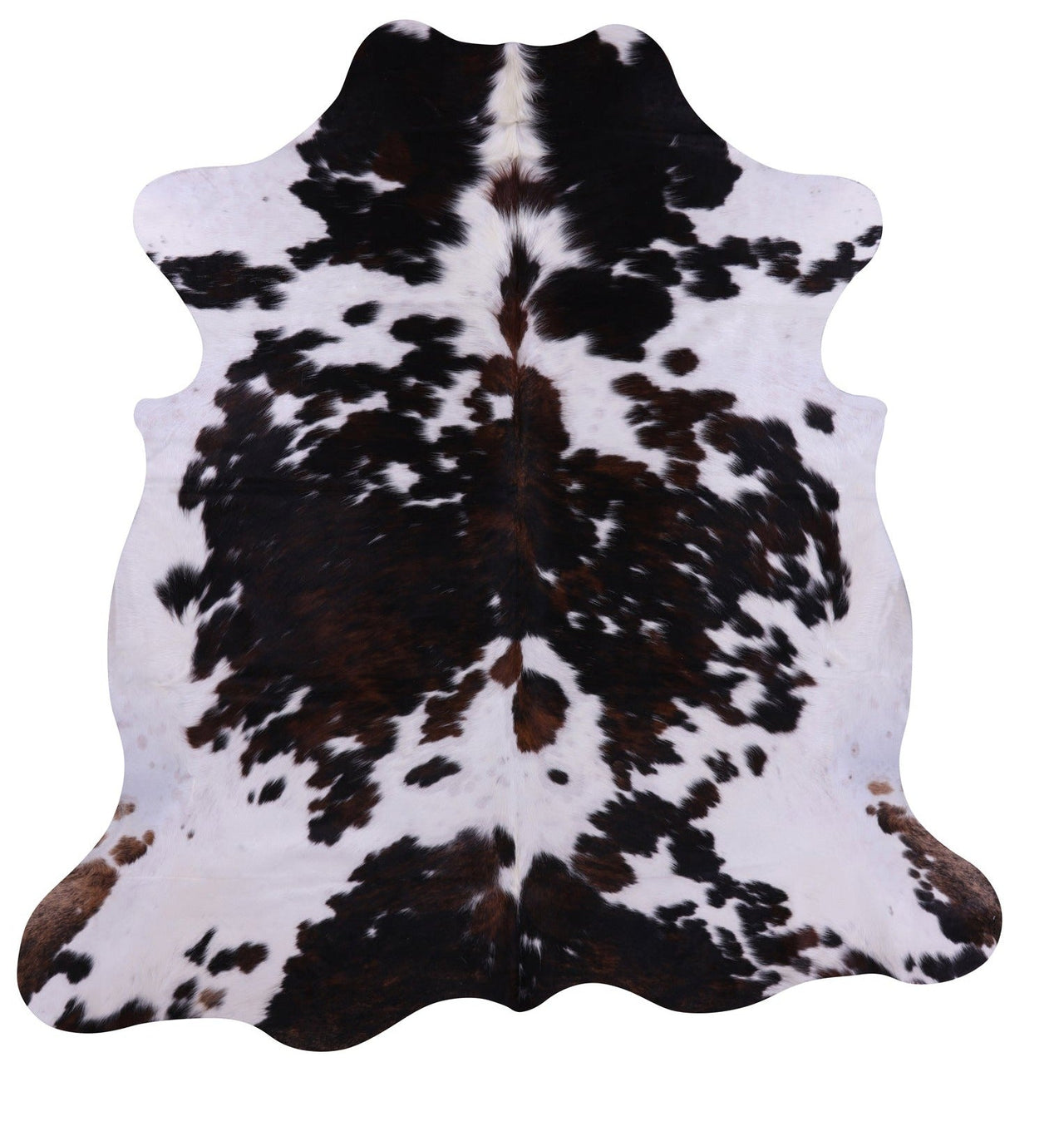 Tricolor Natural Cowhide Rug - XLarge 7'1"H x 6'10"W