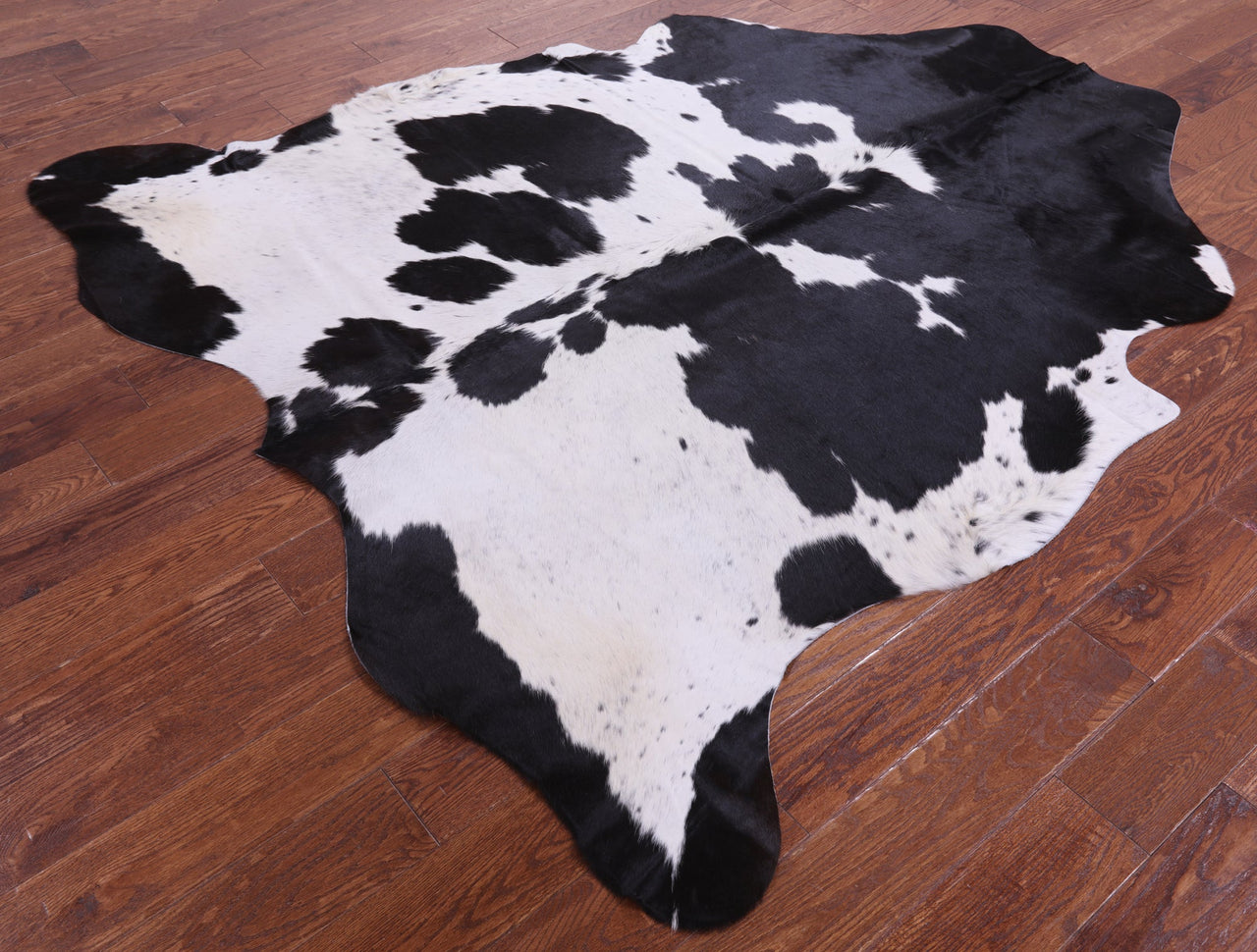 Black & White Natural Cowhide Rug - Large 6'11"H x 6'6"W