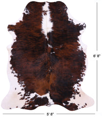 Thumbnail for Tricolor Natural Cowhide Rug - Large 6'8