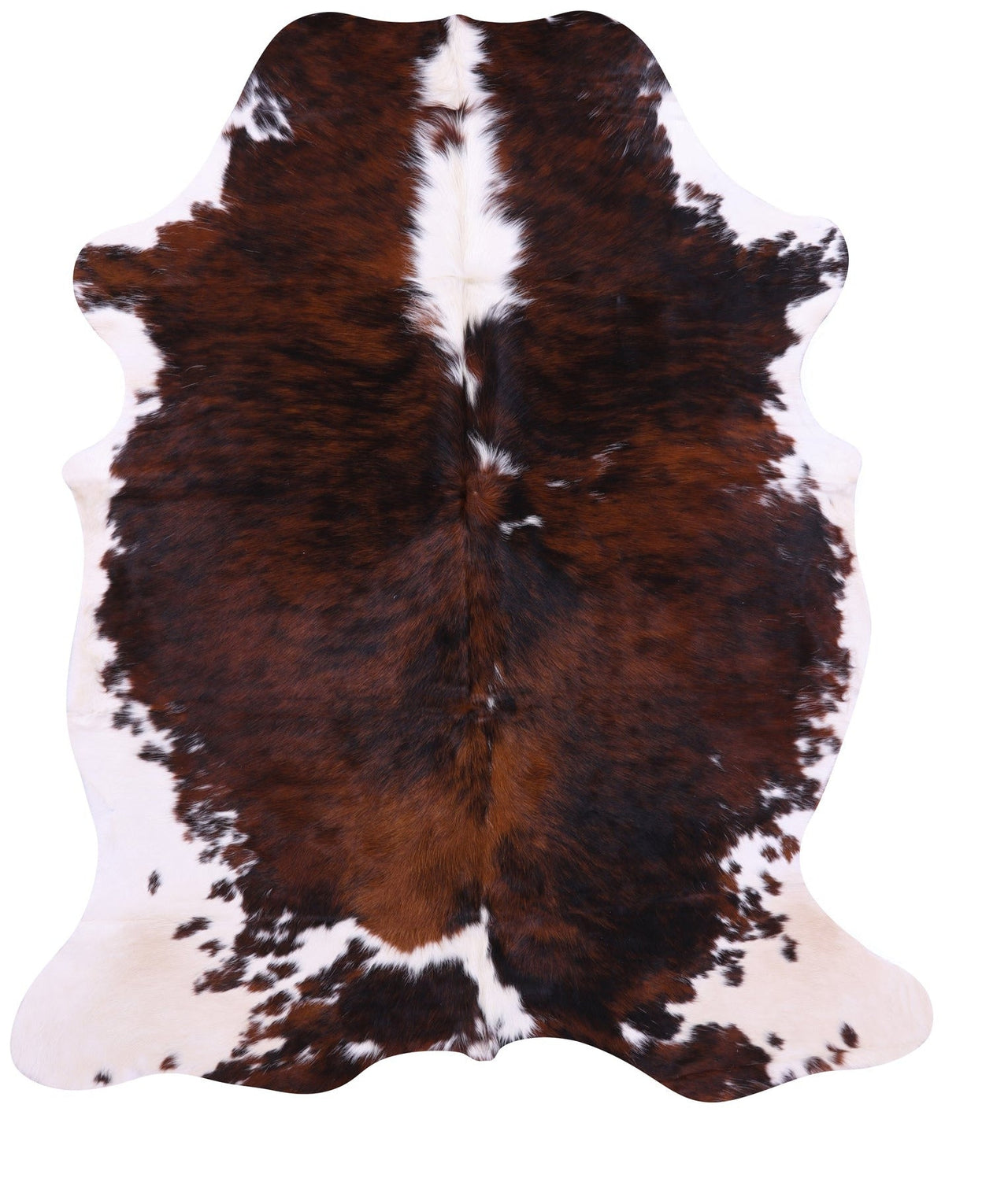 Tricolor Natural Cowhide Rug - Large 6'8"H x 5'8"W