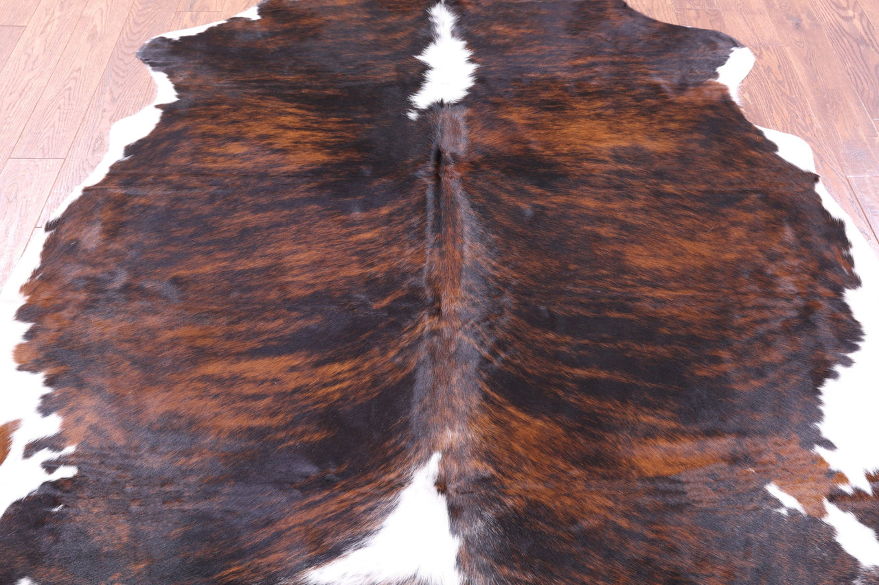 Brindle Natural Cowhide Rug - Large 7'1"H x 6'8"W