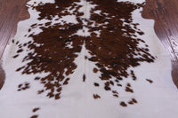 Thumbnail for Brown & White Natural Cowhide Rug - XLarge 7'5