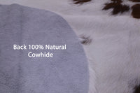 Thumbnail for Brown & White Natural Cowhide Rug - XLarge 7'5