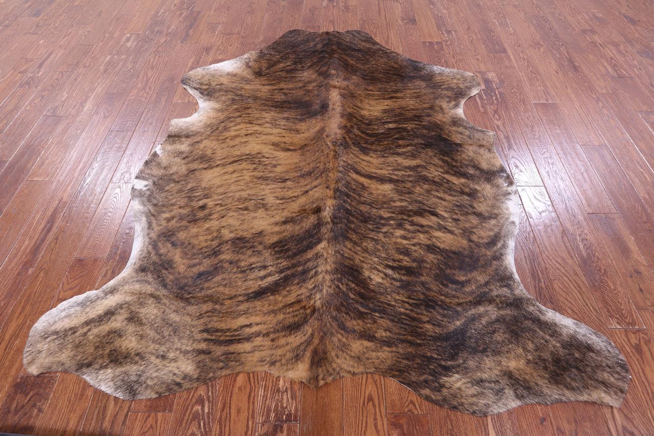 Brindle Natural Cowhide Rug - XLarge 7'4"H x 6'5"W