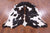 Black & White Natural Cowhide Rug - XLarge 7'1"H x 6'6"W