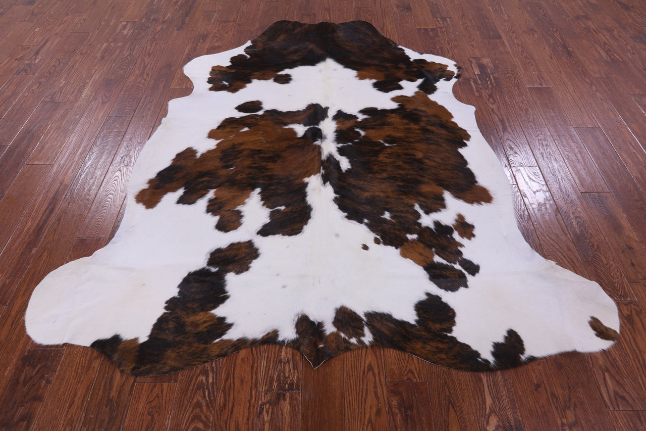 Tricolor Natural Cowhide Rug - XLarge 7'2"H x 6'8"W