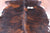 Dark Brindle Natural Cowhide Rug - Large 6'7"H x 6'2"W