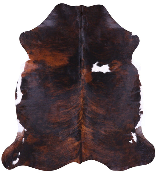 Dark Brindle Natural Cowhide Rug - Large 6'7"H x 6'2"W