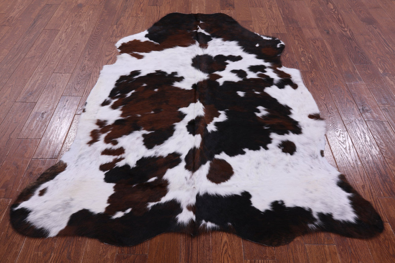 Tricolor Natural Cowhide Rug - Large 6'6"H x 5'4"W