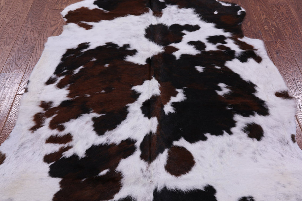 Tricolor Natural Cowhide Rug - Large 6'6"H x 5'4"W