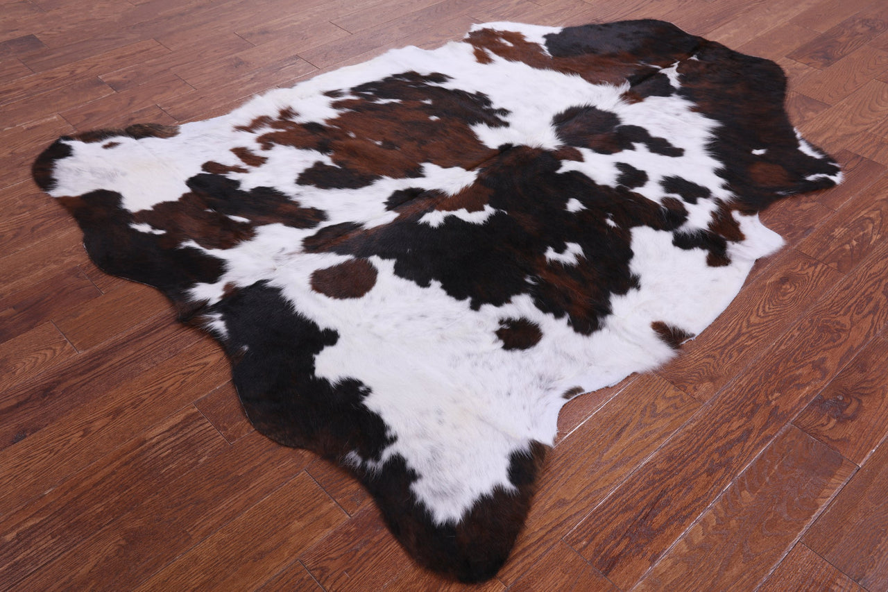 Tricolor Natural Cowhide Rug - Large 6'6"H x 5'4"W