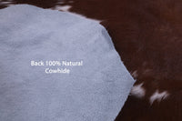 Thumbnail for Brown & White Natural Cowhide Rug - XLarge 7'0