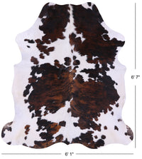 Thumbnail for Tricolor Natural Cowhide Rug - Large 6'7