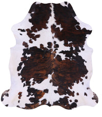 Thumbnail for Tricolor Natural Cowhide Rug - Large 6'7