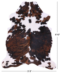 Thumbnail for Tricolor Natural Cowhide Rug - Large 6'10