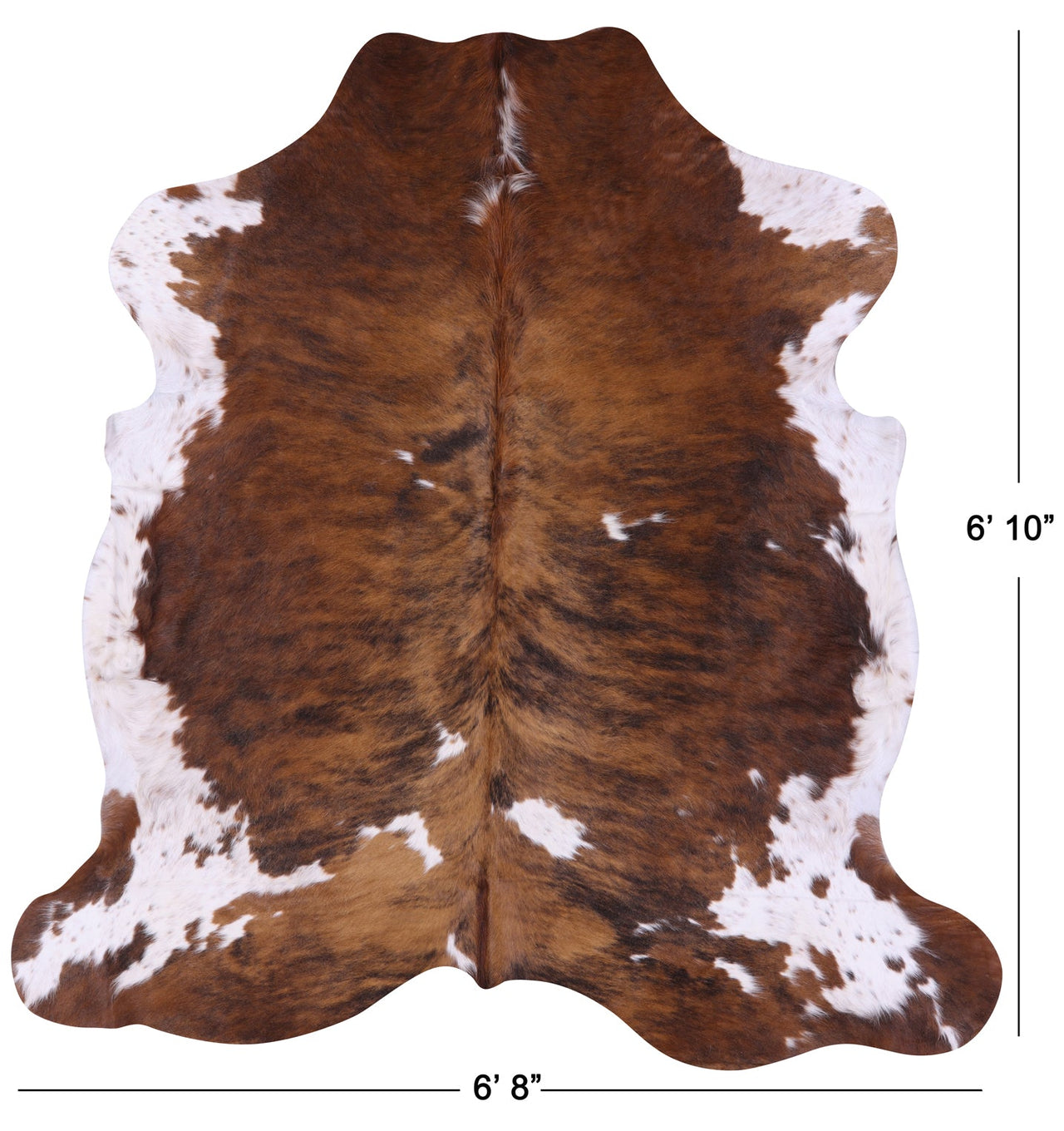 Brindle Natural Cowhide Rug - Large 6'10"H x 6'8"W