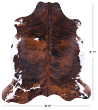 Thumbnail for Brindle Natural Cowhide Rug - Large 7'1