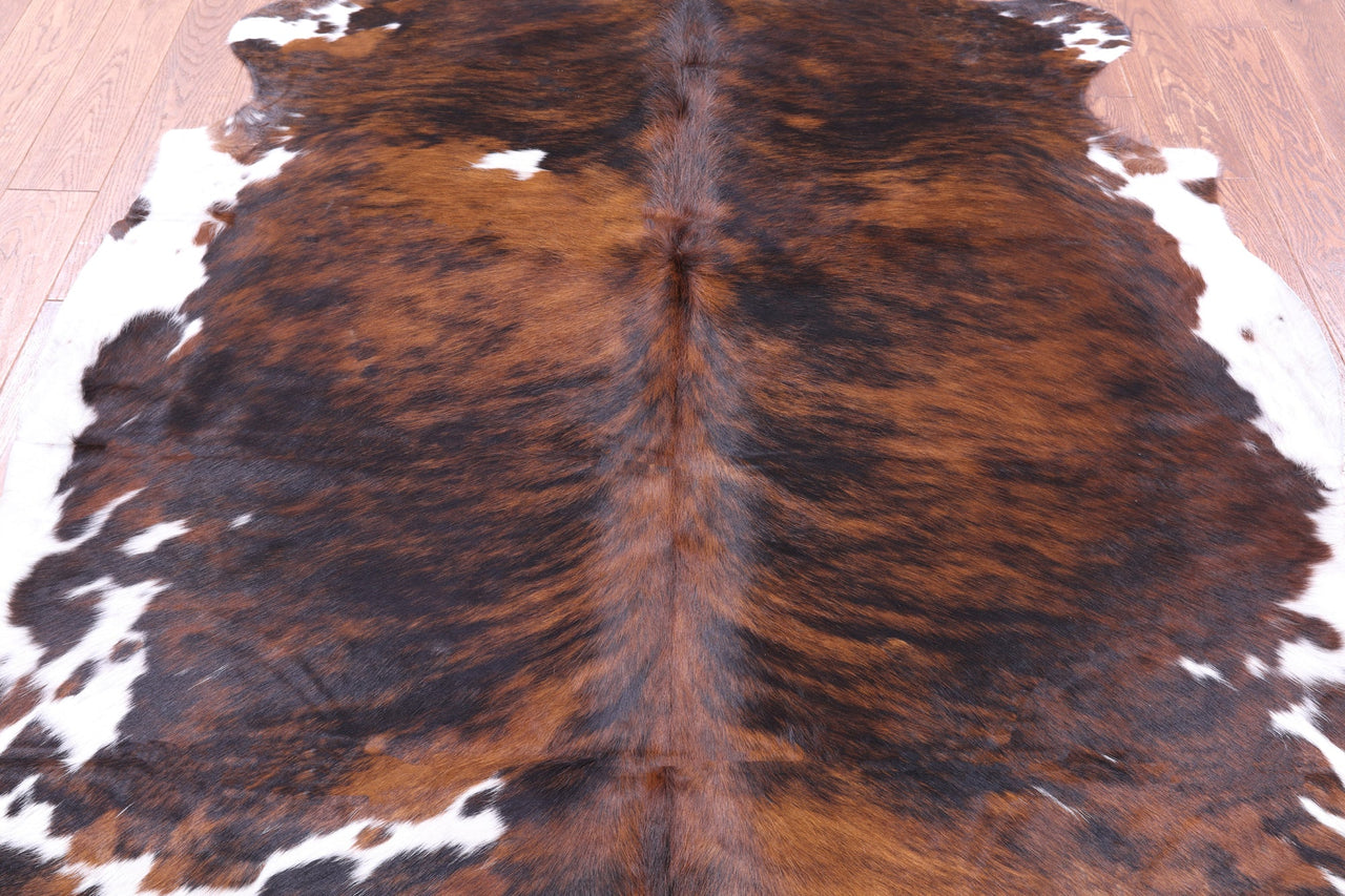 Brindle Natural Cowhide Rug - Large 7'1"H x 6'5"W