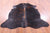 Black Natural Cowhide Rug - Large 6'7"H x 6'3"W