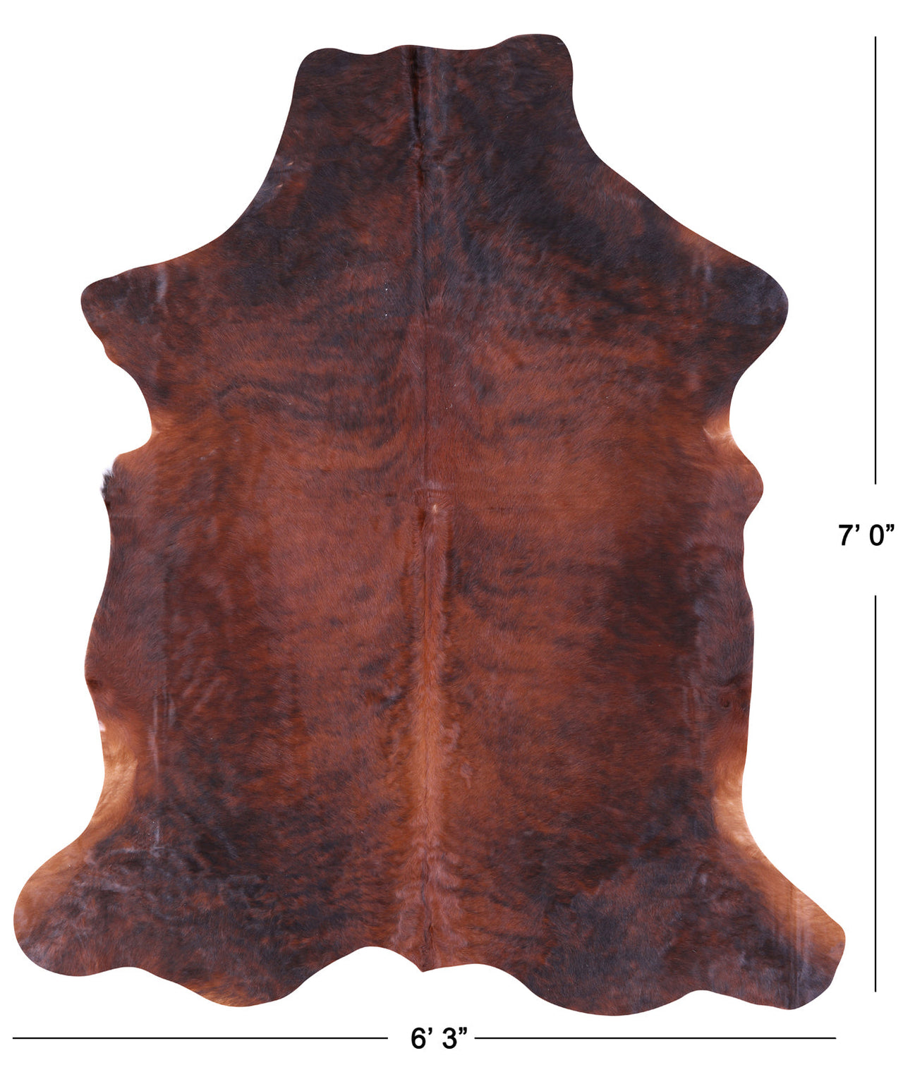 Brindle Natural Cowhide Rug - XLarge 7'0"H x 6'3"W