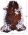 Tricolor Natural Cowhide Rug - Large 6'8"H x 5'7"W