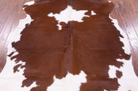 Thumbnail for Brown & White Natural Cowhide Rug - Large 6'11