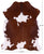 Brown & White Natural Cowhide Rug - Large 6'11"H x 5'10"W