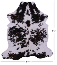 Thumbnail for Black & White Natural Cowhide Rug - Large 6'7