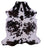 Black & White Natural Cowhide Rug - Large 6'7"H x 5'11"W