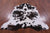 Black & White Natural Cowhide Rug - Large 6'7"H x 5'11"W