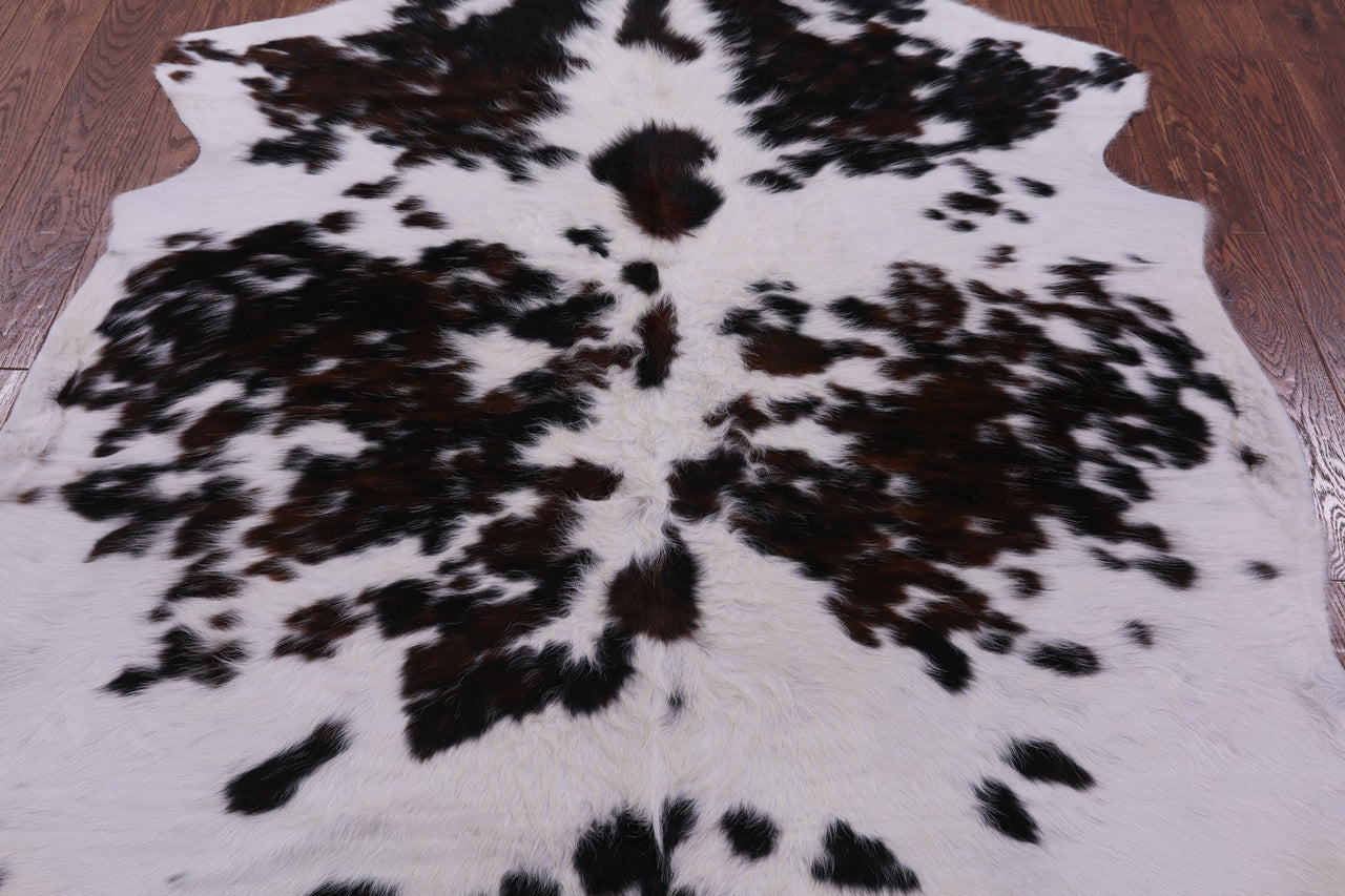 Black & White Natural Cowhide Rug - Large 6'7"H x 5'11"W