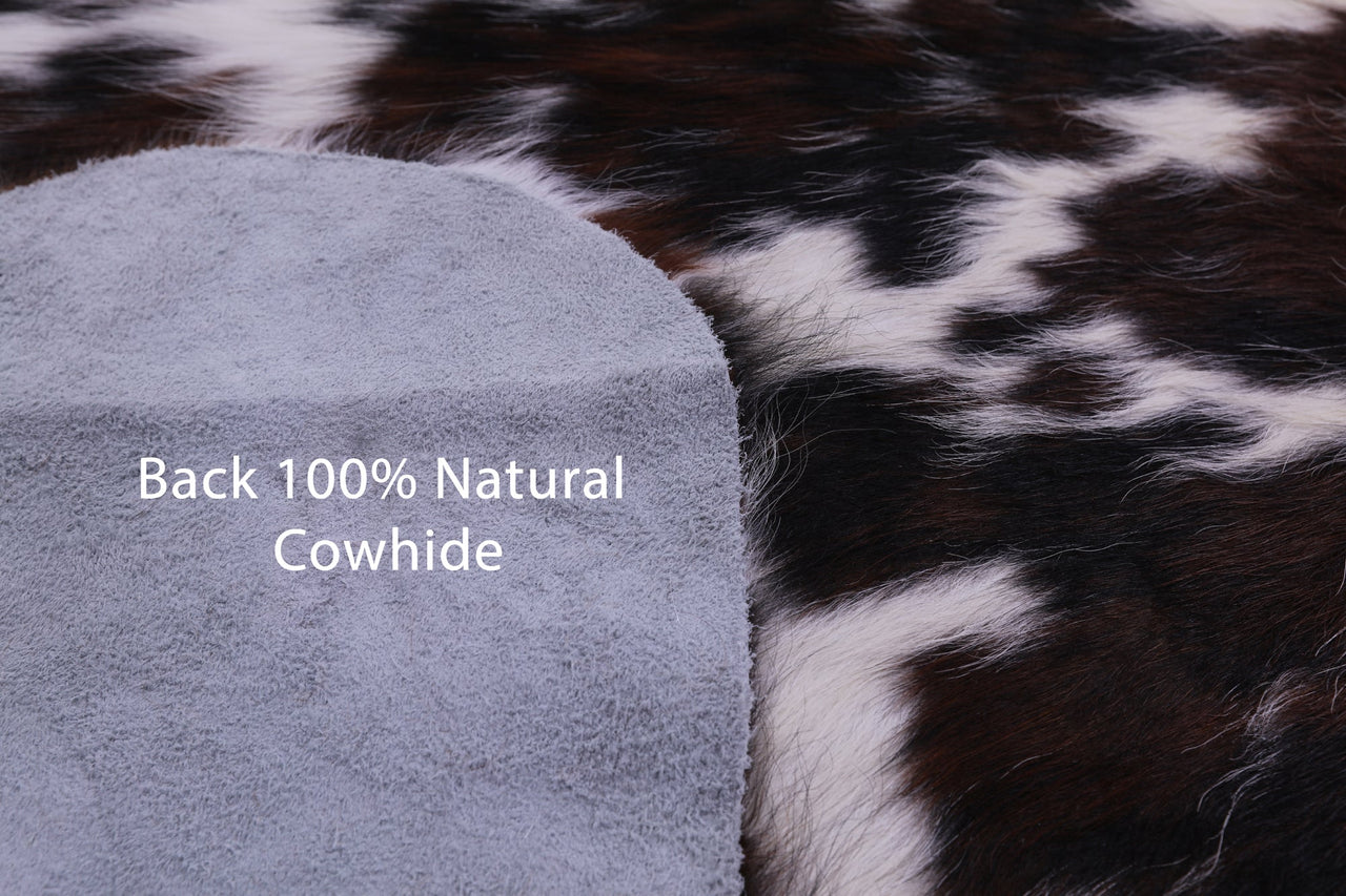 Black & White Natural Cowhide Rug - Large 6'7"H x 5'11"W